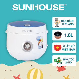 Nồi cơm điện 1.8l sunhouse shd8606 - bảo hành 12 tháng