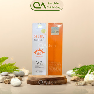 Xịt chống nắng V7 lên tone trắng da số 1 Hàn Quốc ko bết dính [yên tâm hàngChính hãng]