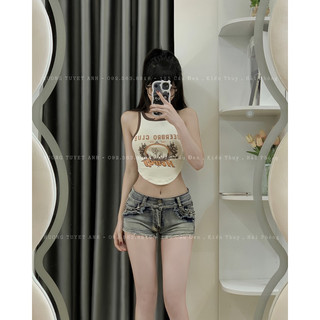 Áo croptop 3 lỗ vạt bầu ( hình chính chủ )