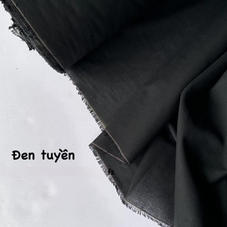 Vải thô boi Hàn 100%cotton màu đen dùng may chính hoặc làm lót, khổ 1m5
