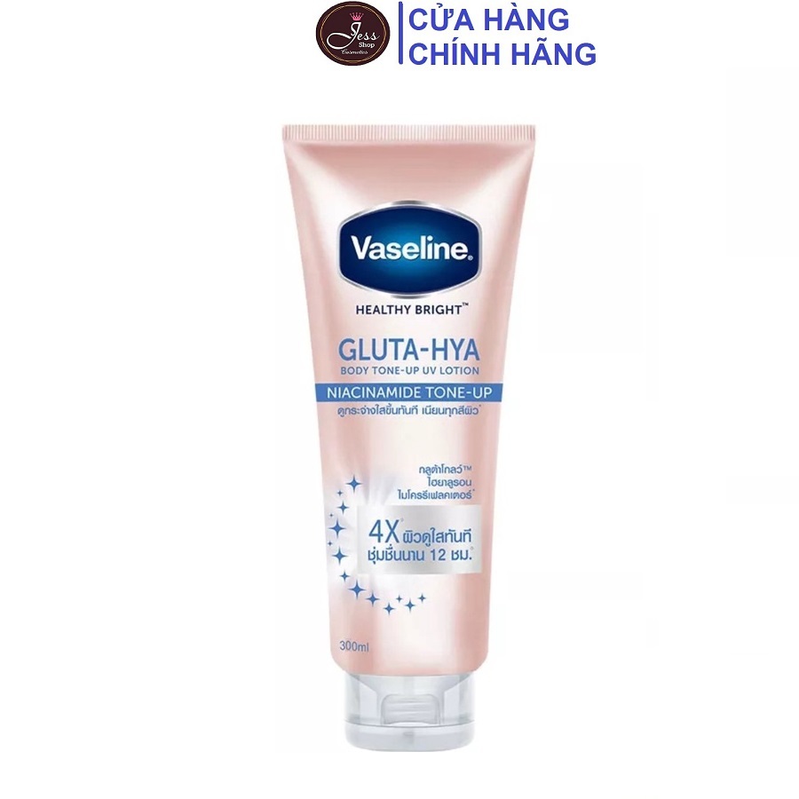 Sữa Dưỡng Thể Vaseline Healthy Bright Gluta Hya Body Tone Up UV Lotion Niacinamide Tone Up 300ml