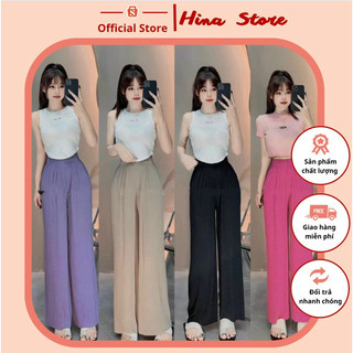 [THANH LÝ] Quần suông nữ gân tăm Quảng Châu vải mát mặc hè nhiều màu