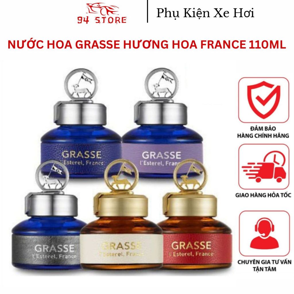 Nước hoa ô tô GRASSE Hàn Quốc - 100% tinh dầu tự nhiên Grasse 2 Hương thơm Hoa tự nhiên - dung tích 