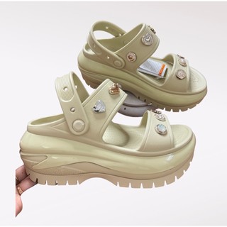 Dép sandal cross 2 quai độn đế 9p tăng chiều cao tặng 14 charm