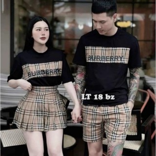 Set Quần Áo BBR Ngang Thân, Áo Phông Chất Cotton Dày Dặn, Set Đồ Đôi, Basic