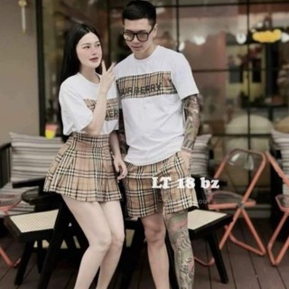 Set Quần Áo BBR Ngang Thân, Áo Phông Chất Cotton Dày Dặn, Set Đồ Đôi, Basic