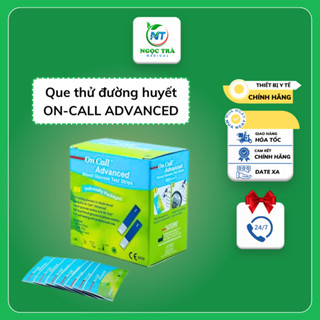  Que đường huyết On Call Advanced  que thử tiểu đường  - HÀNG CHÍNH HÃNG - DATE XA 