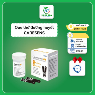 Que thử đường huyết Caresens N vỉ rời 25 que test, Que thử đường huyết Caresens N dạng lọ 25 que test