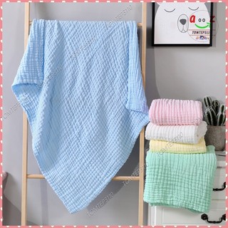 Khăn Tắm Xô 6 Lớp Khổ Rộng 110*110cm  Màu Trơn - Khăn Ủ Sơ Sinh Cho Bé