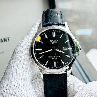Đồng hồ kim nam dây da Casio MTS 100L 1A
