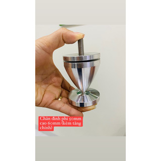 Chân đinh chống rung phi 50mm cao 60mm hợp kim nhôm