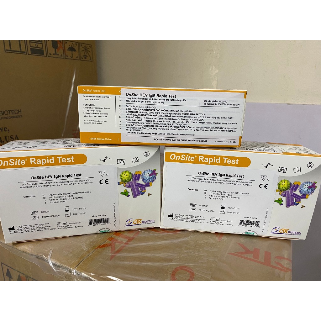 Test nhanh HEV-Onsite CTK( Hộp 30 test)