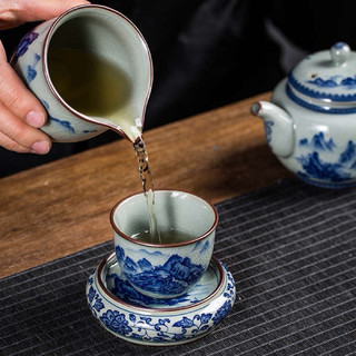 Kê nắp ấm, lót chén sứ cảnh đức