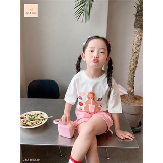 Set gấu trắng hồng Jam& Jenny