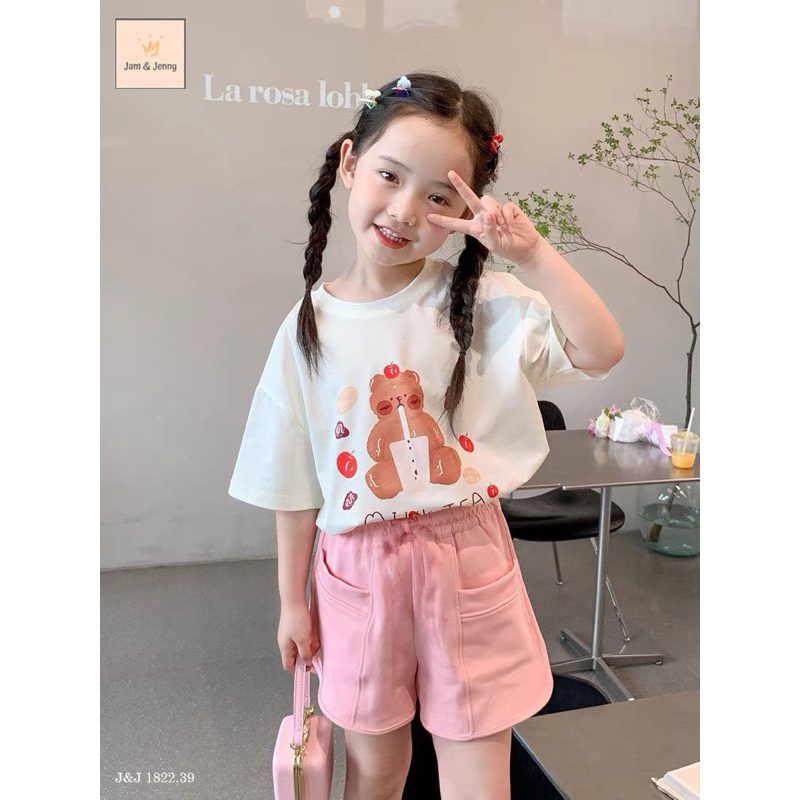 Set gấu trắng hồng Jam& Jenny