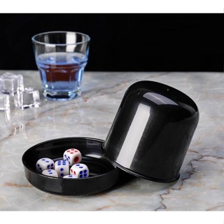 Hộp lắc xúc xắc loại hình cái mũ, hộp lắc xí ngầu cho các cuộc chơi (tặng kèm 5 viên xúc xắc)