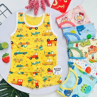 Đồ bộ bé trai , đồ bộ bé gái ba lỗ thun lạnh từ 4kg đến 15kg