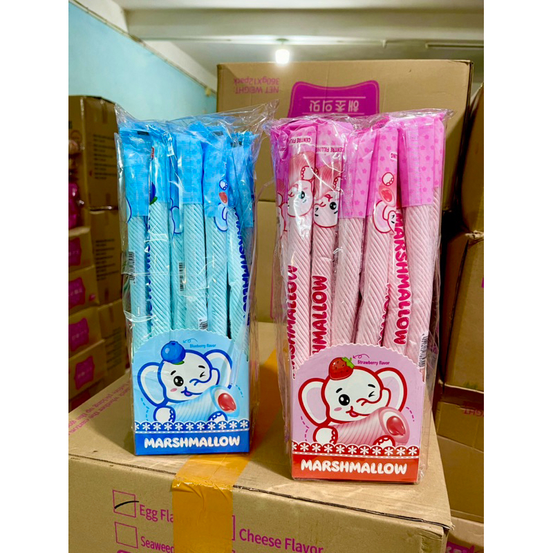 [nguyên nga giásiêu sỉ][ăn vặt giá sỉ] kẹo Marshmallow hình con voi hộp 30 que dẻo bông voi siêu to top xu hướng