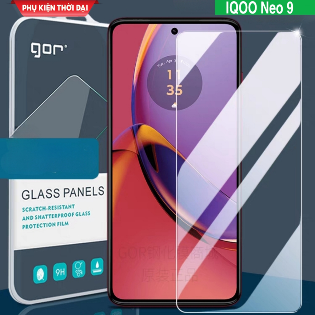 Cường lực Gor iQOO Neo 9 / 9 Pro / Neo 11 / Neo 10 / 10 Pro Plus / 9s Pro Plus trong suốt trơn mượt