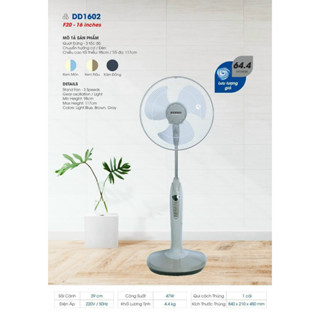 Quạt cây đứng SENKO DD-1602 có đèn, hàng chính hãng, bảo hành 24 tháng