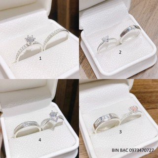 Nhẫn đôi bạc thật các mẫu nhẫn đôi mới về đủ size MSP73056
