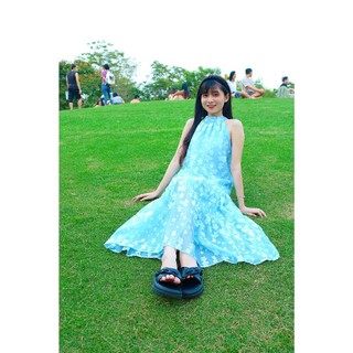 [HÀNG QC] Đầm maxi cố yếm gợi cảm