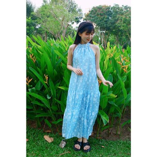 [HÀNG QC] Đầm maxi cố yếm gợi cảm