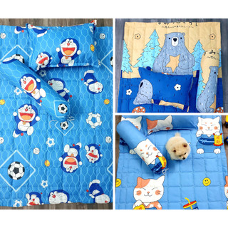 Bộ chăn ga gối trẻ em cotton poly 2024 -full set 5 món đã được tặng ruột gối nằm và gối ôm khosigagoihcm