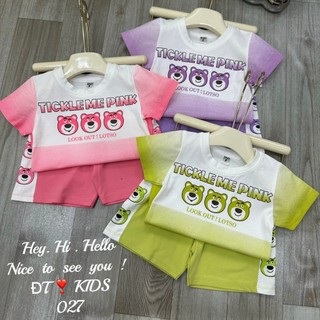 Đồ bộ bé gái 8kg - 18kg vải thun cotton mát mẻ, phong cách năng động, dễ thương. Bộ quần áo trẻ em cho bé gái