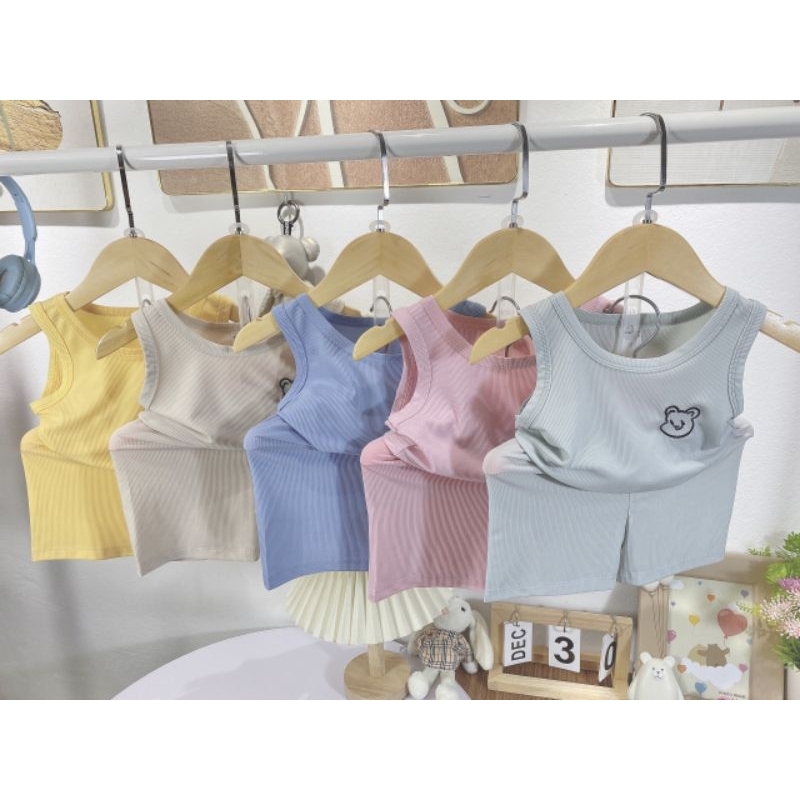 [ M04 ]Bộ sát nách thun tăm cho bé (8-13kg)