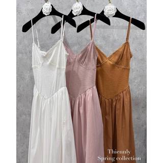 [Bigsize 55-100kg] Váy 2 dây maxi mix ren xoè bay