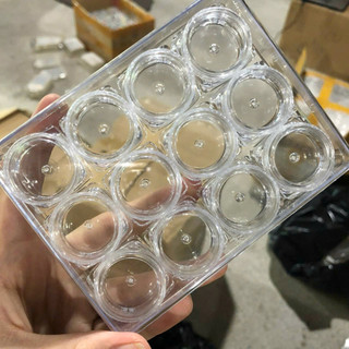 Khay nhựa 12 ô vuông đóng xà cừ, khay nhựa 12 ô vuông đóng phụ kiện nail