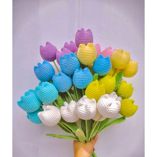 Hoa tulip len handmade