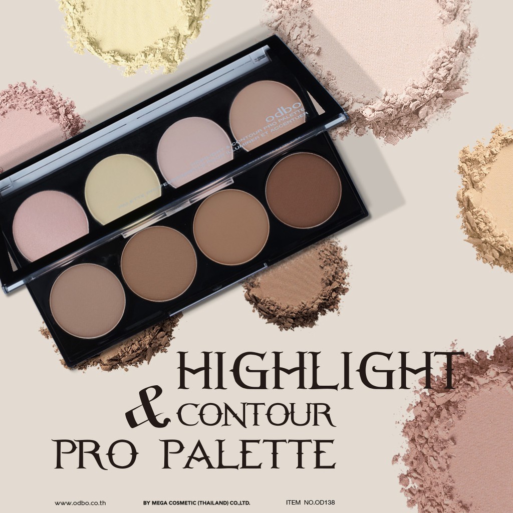 Phấn Tạo Khối Và Highlight Odbo Pro Palette OD138 20g