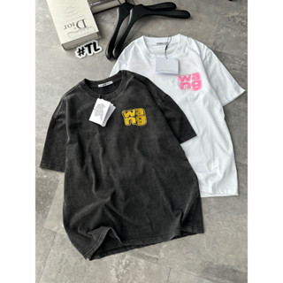 Áo phông in chữ nổi wang L1 [ Còn đen]