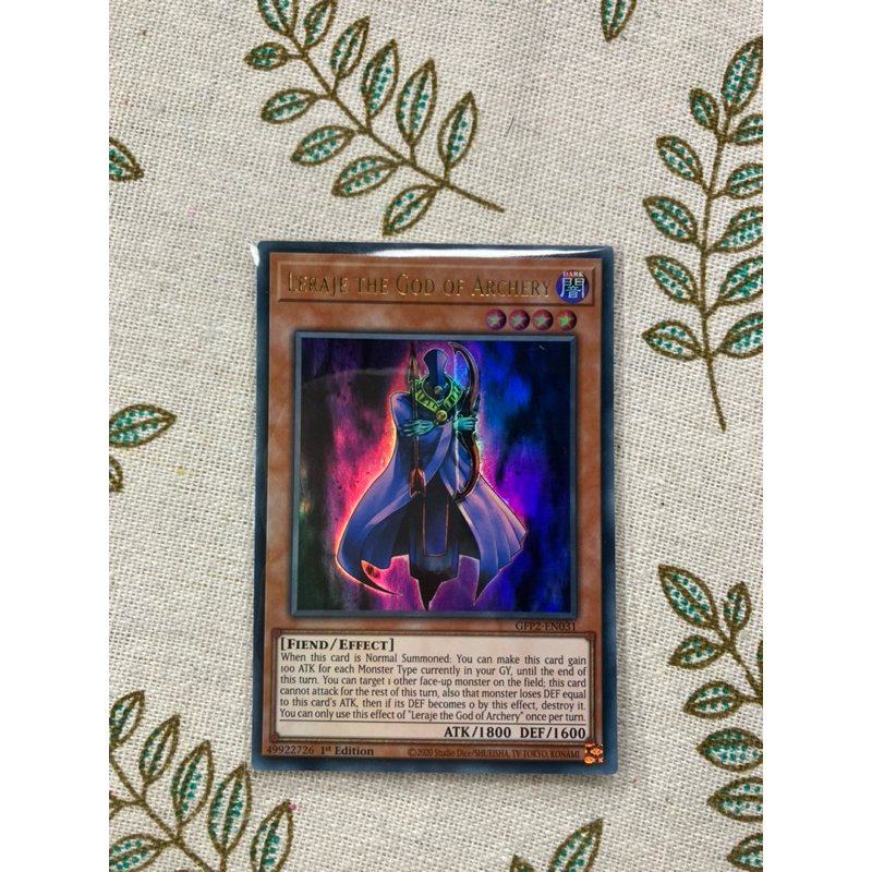 [LiLy_Yugioh] Lá bài Leraje the God of Archery - GFP2-EN031 - Ultra Rare 1st Edition