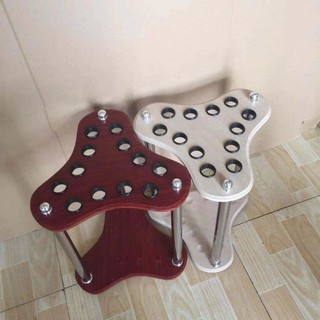 Giá để cơ bida, gác đỡ gậy bi-a 12/10 cơ, lắp ghép bằng gỗ chống ẩm cao cấp dùng clb, cá nhân- bi a lạc đạo