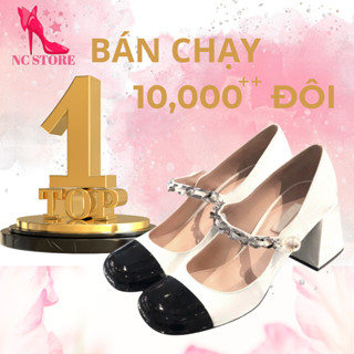 Giày cao gót đế vuông quai ngọc thời trang 6cm 𝓷𝓬𝓼𝓽𝓸𝓻𝓮 D19