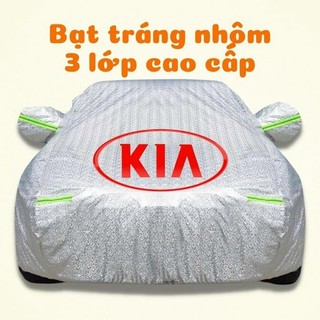 Bạt Phủ Xe Ô Tô KIA MORNING, K3,CERATO, SOLUTO, SORENTO,SONET,SELTOS... Chất Liệu Bạt Tráng Nhôm 3 lớp, có khóa kéo cửa
