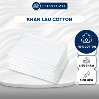  Khăn lau cao cấp 30x30cm, 100% cotton, mềm mịn, thấm hút - LotusTowel