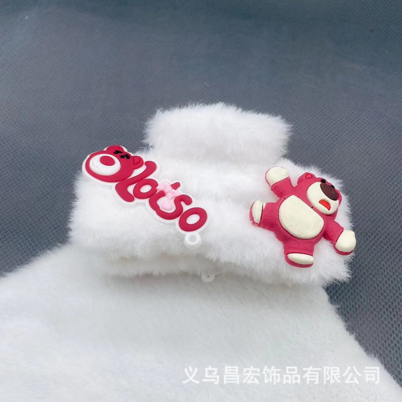 Kep tóc loong Gấu hồng cute