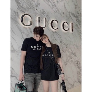 Áo thun guc.ci italy nam nữ form unisex chất cotton siêu thoáng mát - áo phông gu xì basic đen trắng dễ phối đồ