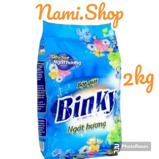 Bột giặt BinKy 2kg siêu ngát hương chính hãng công ty giá rẻ ,bảo vệ da tay của bạn .
