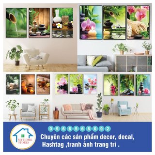 BỘ 3 TRANH FOMEX SPA , PHUN XĂM , THẨM MỸ KT: (40X60) X3 TẤM.