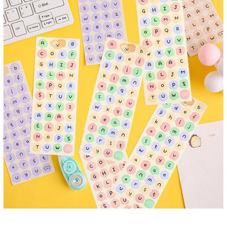 Miếng dán sticker chữ cái nhiều màu sắc dễ thương