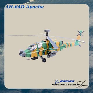 Mô hình giấy máy bay trực thăng tấn công nhanh Boeing AH-64 Apache