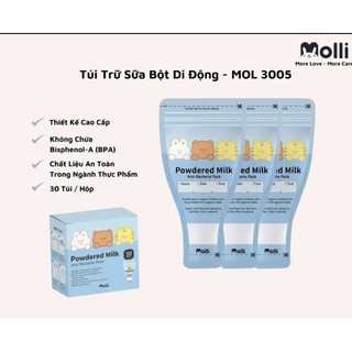 Túi trữ sữa bột di động moli