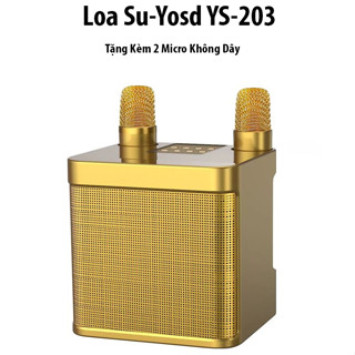 Loa Nghe Nhạc,Karaoke Bluetooth Su-Yosd YS-203 Cao Cấp Kèm 2 Micro,Công Suất Lớn,Kết Nối Bluetooth USB,Thẻ Nhớ,AUX.