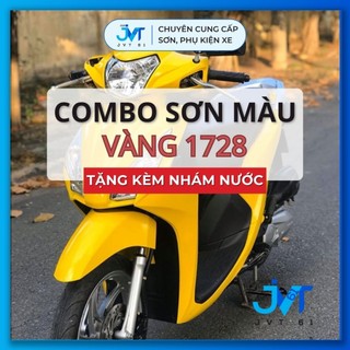 Combo Sơn vàng Samurai 1728 Gồm Lót UCH210 - Nền 102 - Màu 1728 - Bóng K1K