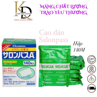 Miếng Cao Dán Salonpas Hộp 140m Nhật Bản